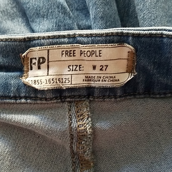 Free People Free Pockets Pull On Side Zip High Rise Jeans Size 27 - Picture 4 of 5